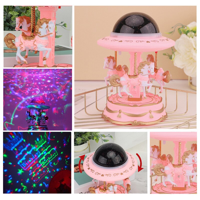 LED Rotating Star Light Projector Merry-go-round Music Boxes QuirkyStore.in