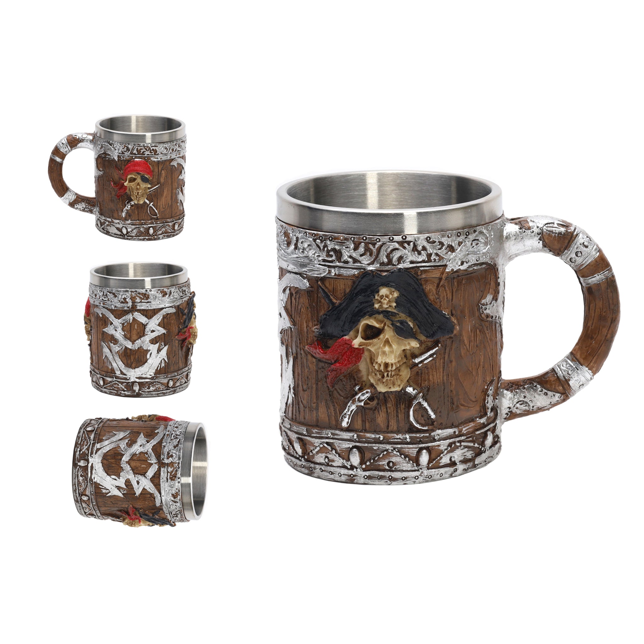 Pirates of the Caribbean Bandana Skull With Cross Swords Tankard Coffee Beer Mug Cup QuirkyStore.in