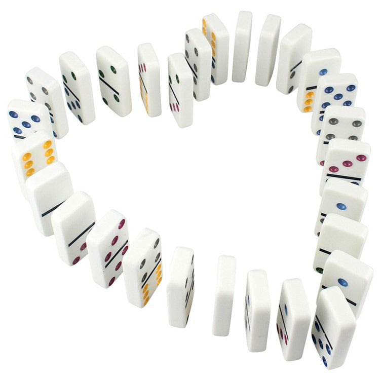 Double 6 Color Dot Dominoes Game Set QuirkyStore.in