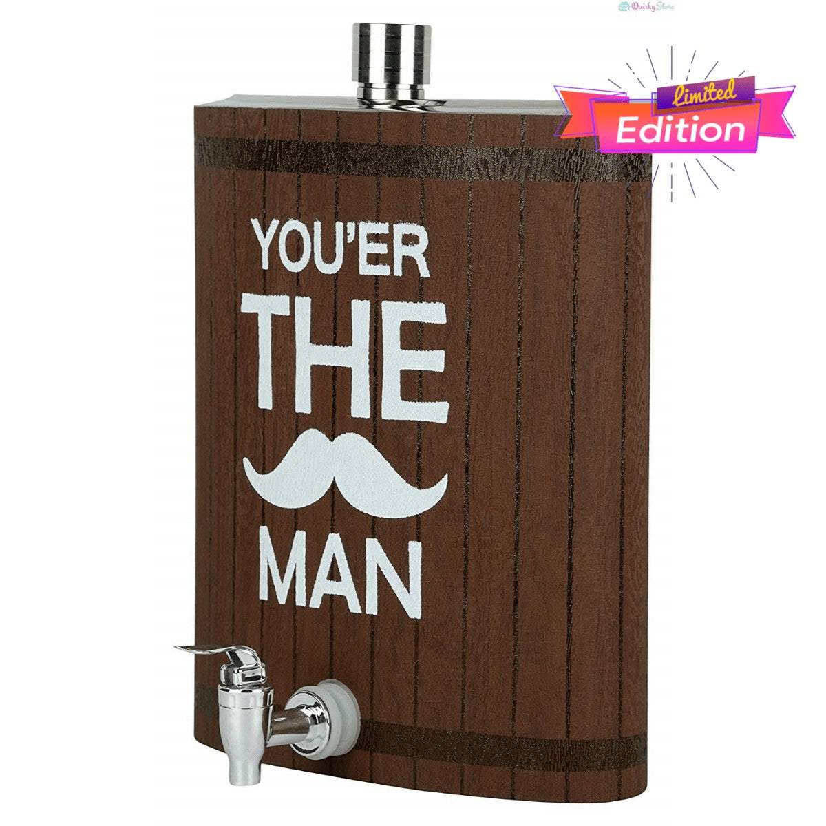 Hip Flask (GIANT)  with Tap Novelty Stainless Steel Flask 3.8 L - QuirkyStore.in