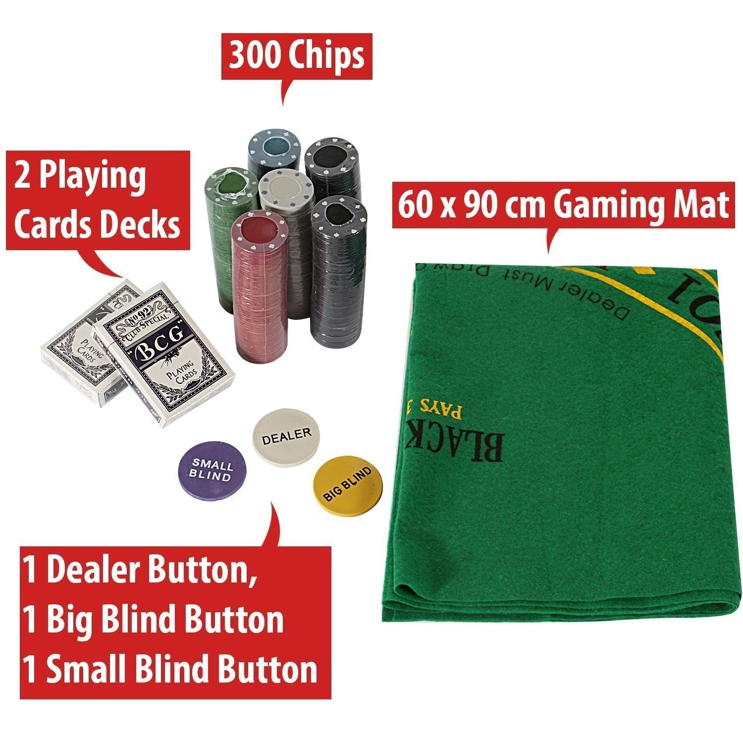 Poker Set Casino Game 300 Chips QuirkyStore.in
