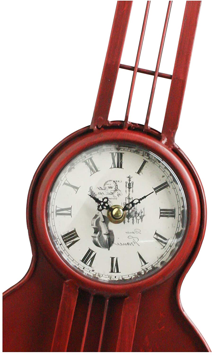 Retro Metal Violin Shaped Clock QuirkyStore.in