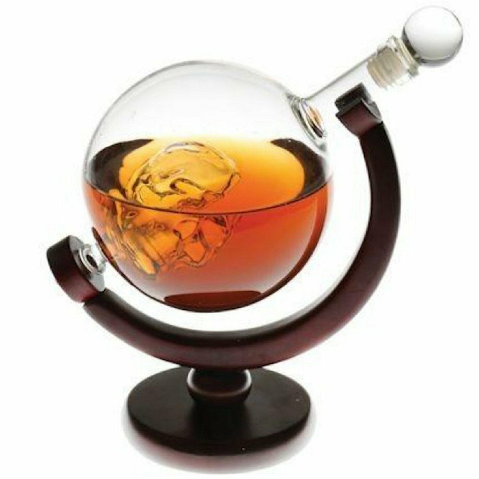 Skull in Globe Whiskey Decanter - QuirkyStore.in