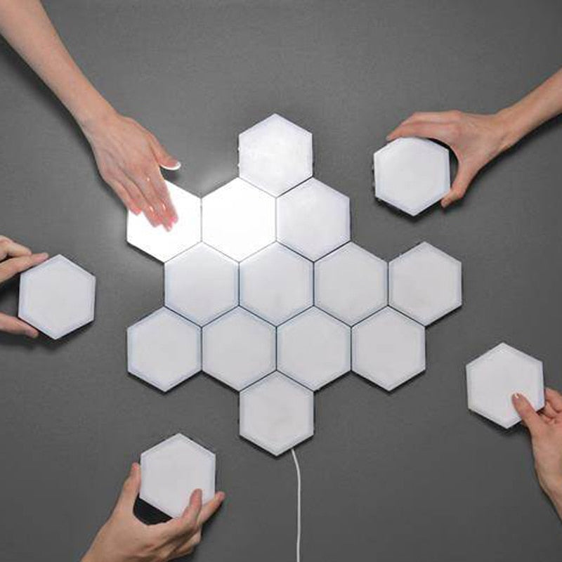 Hexagon Modular Touch Based Lights QuirkyStore.in